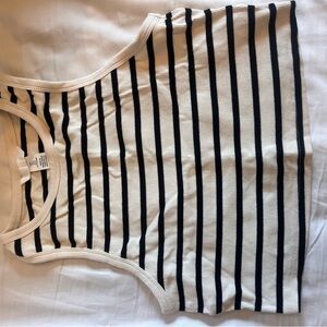 Striped Black and White Tank Top